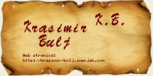 Krasimir Bulj vizit kartica